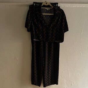 Reformation Noah Cropped Top and Pants 2 piece set in “Linguini”